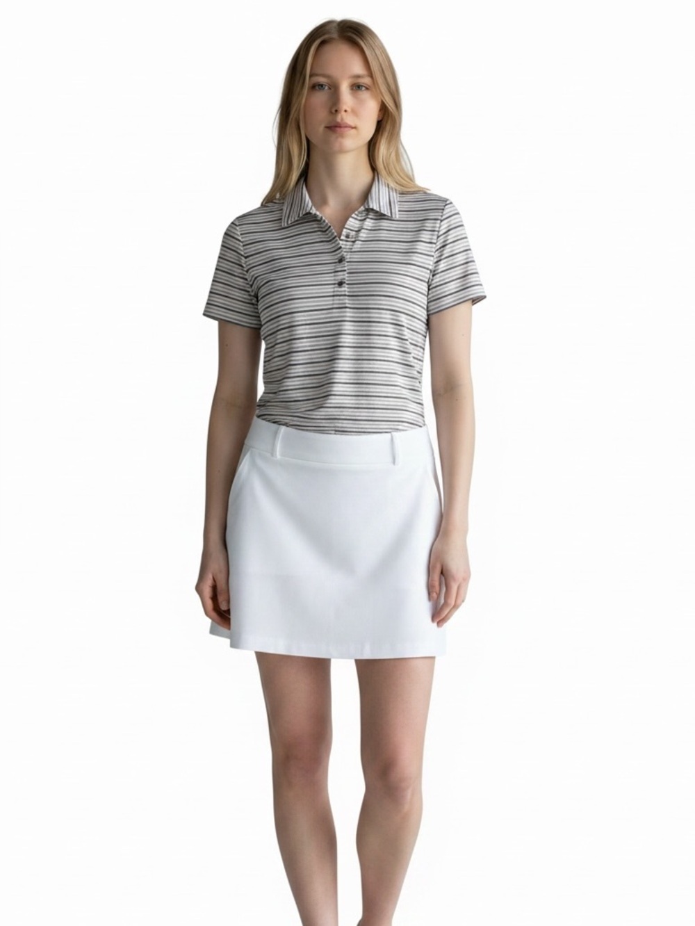 Sport Haley Women’s Stripes Golf Polo Shirt US L
